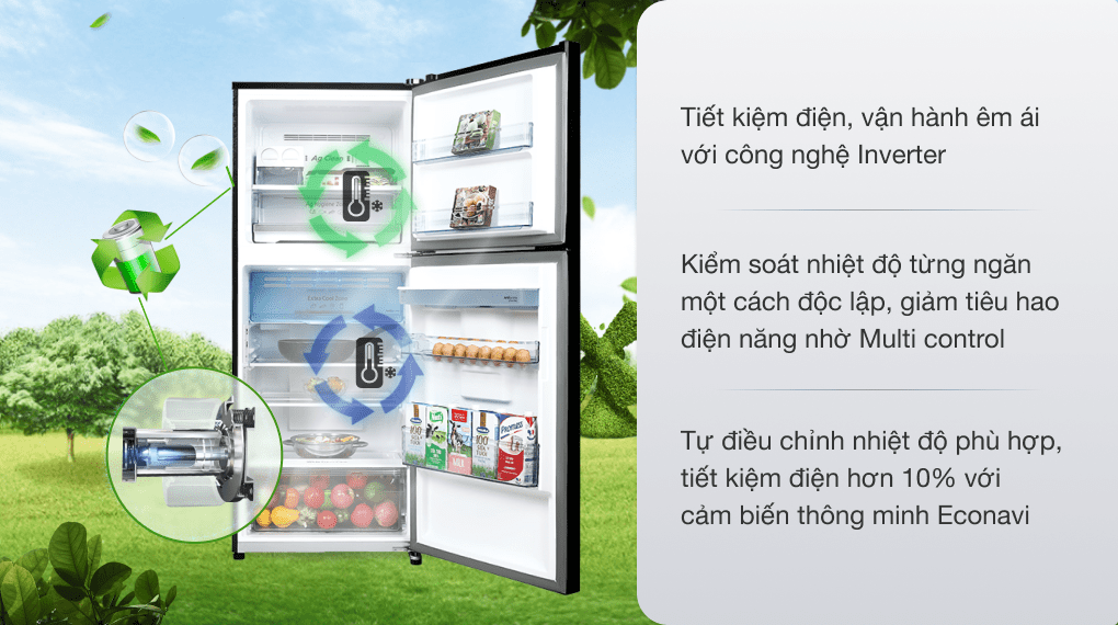 Tủ lạnh Panasonic NR-TL351GPKV Tủ lạnh Panasonic NR-TL351GPKV